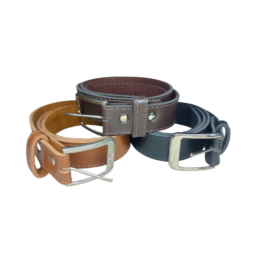 Kit Cinto Social de couro infantil Menino criança 3 cores