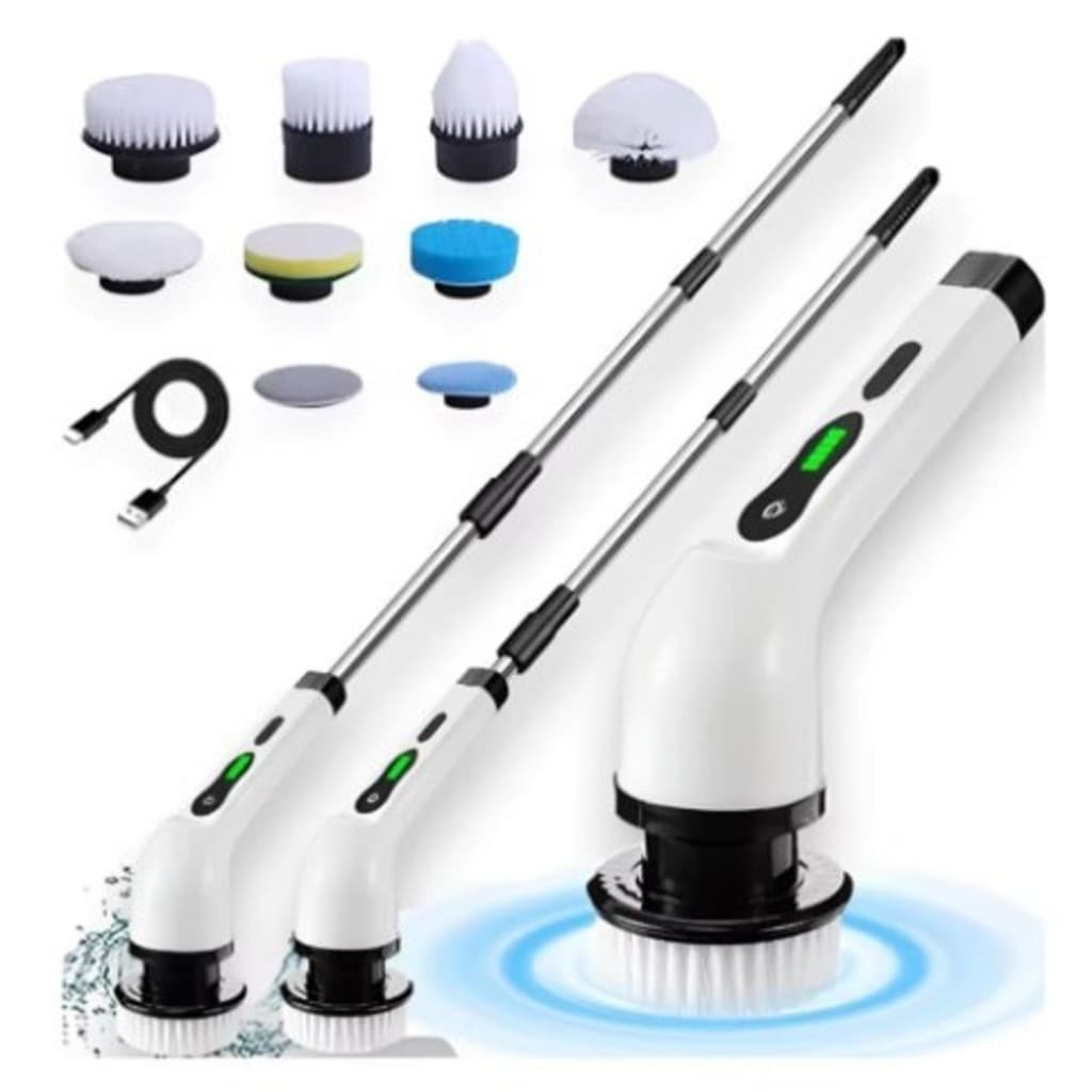Esfregão Elétrico Sem fio Escova De Limpeza Pesada Multiuso 360 Recarregável Giratória