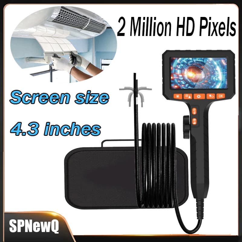 Câmera endoscópica portátil HD 360° para inspeção automotiva; Alta definição 1080P; Sonda de 6 mm; Bateria de 2600 mAh