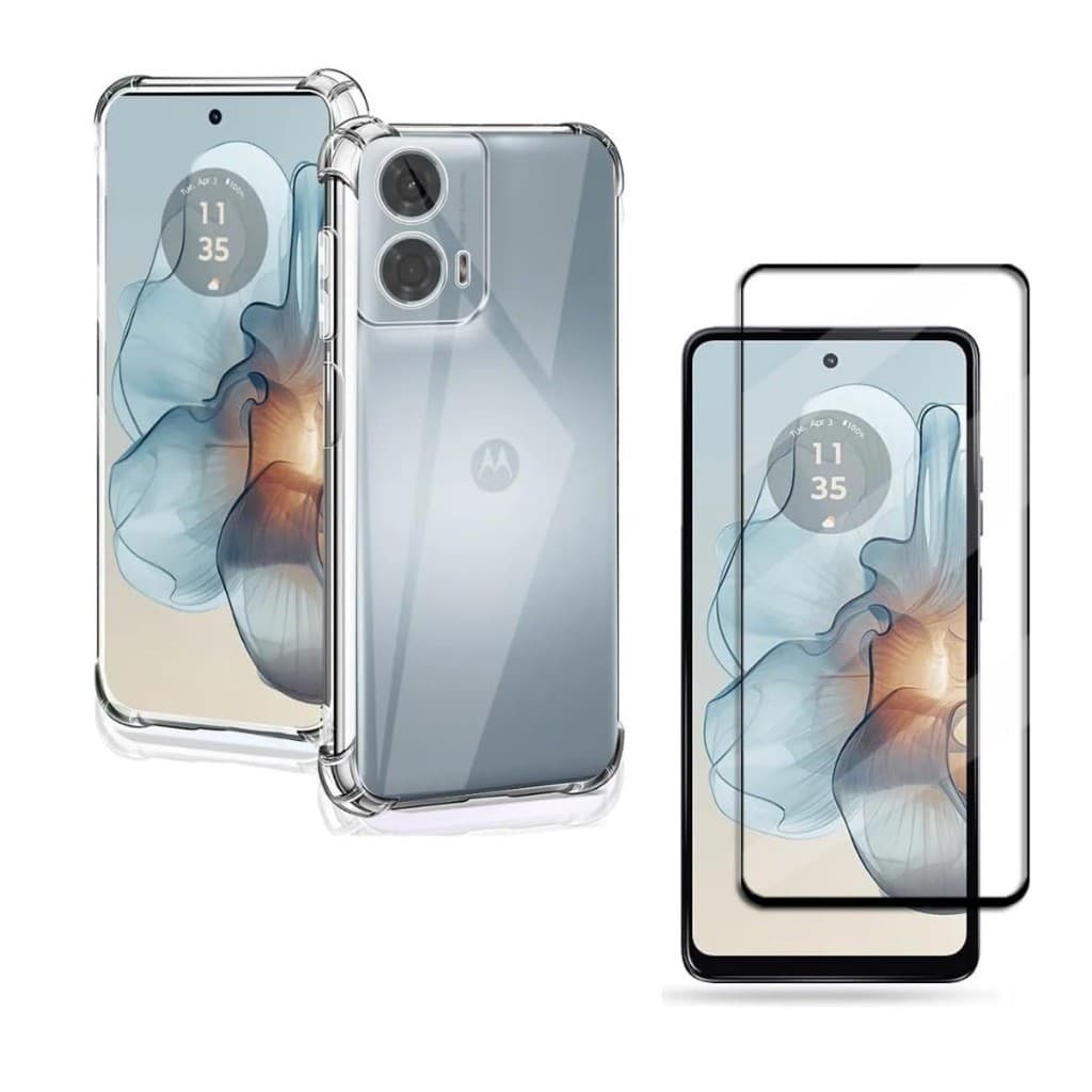 Capa Case Capinha Anti Impacto Para Motorola Moto G35 + Película 3D Vidro Temperado