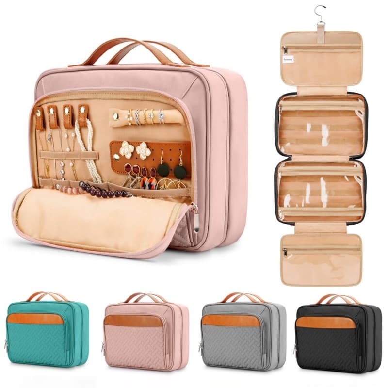 Bolsa Viagem Travel Maquiagem Gancho Divisórias Necessaire bolsa de mao encaixe na mala