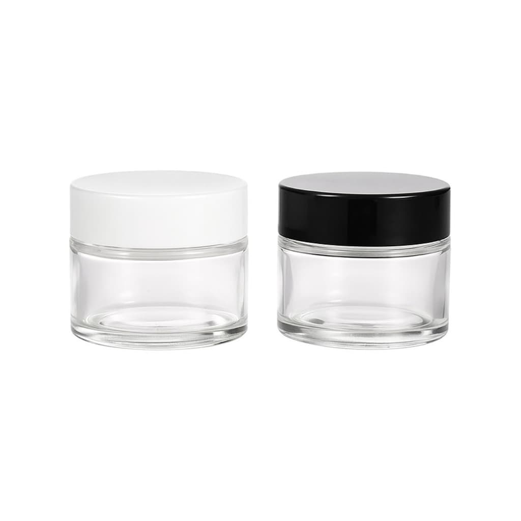 Kit 3 Potes de Vidro 30ml com Tampa Plástica para Produtos Cosméticos 