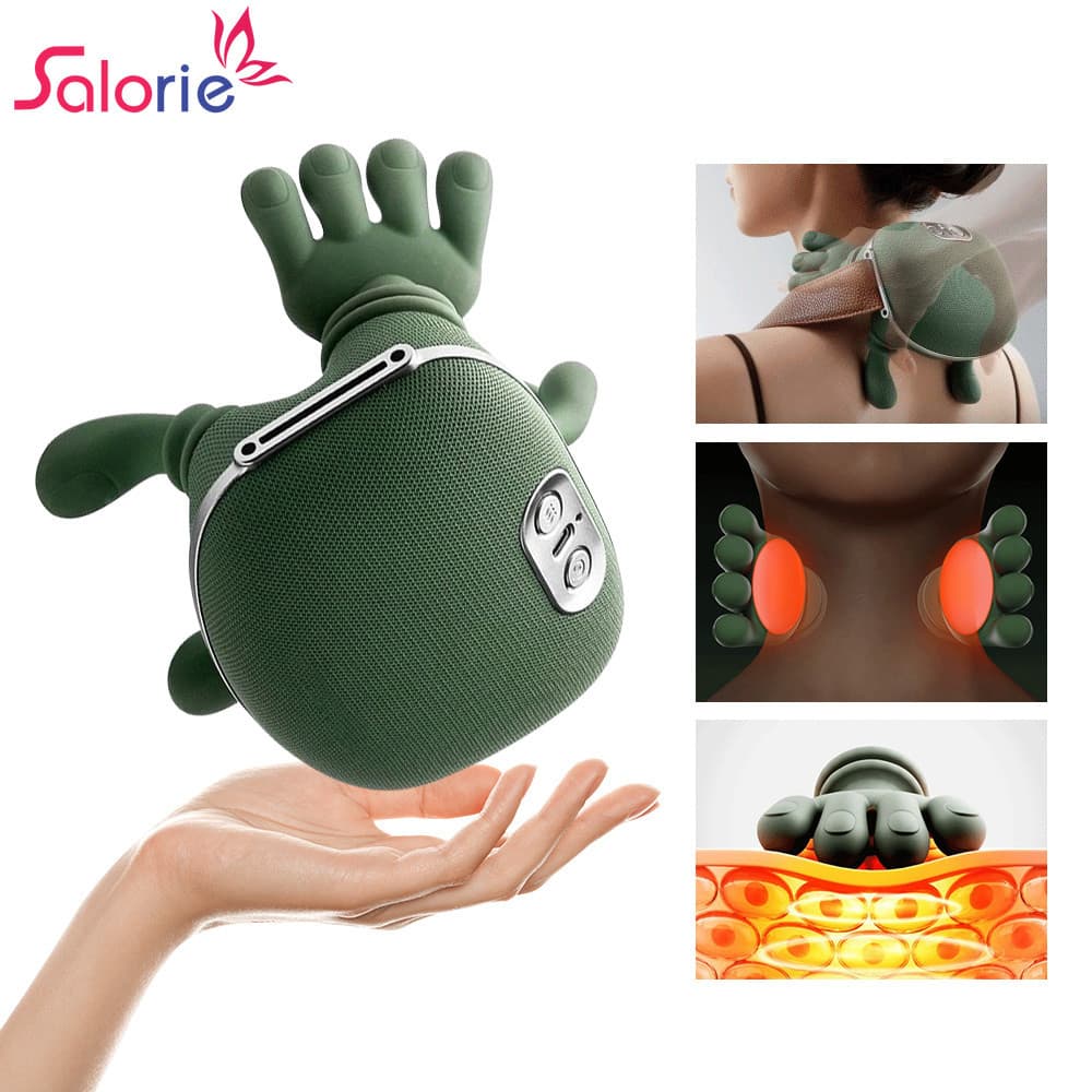 Salorie Pescoço Ombro Massageador Cervical Elétrico Amassar Músculos Massagem Para Cintura Perna Volta Relaxar