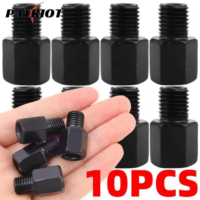 Parafusos Adaptadores De Espelho De Motocicleta Em Aço Carbono | Ajuste Universal Antiferrugem , Design Antivibração De 