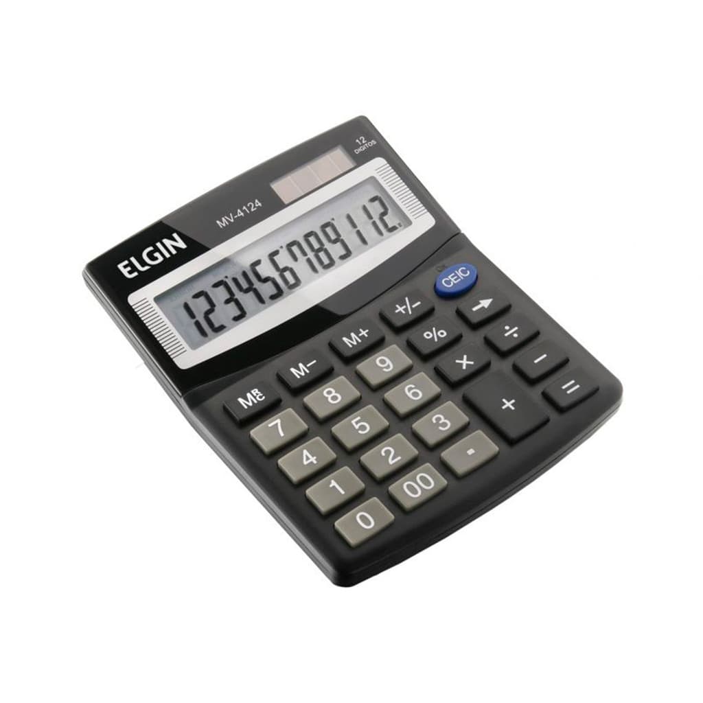 Calculadora de mesa 12 digitos com display em LCD MV4124
