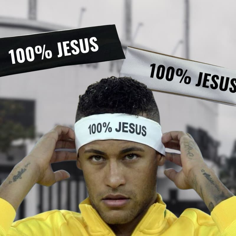 Faixa Clássica 100% Jesus – Estilo Neymar com Conforto