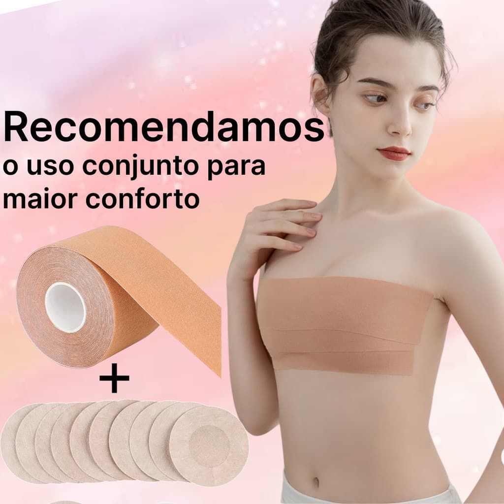 Sutiã Rolo adesivo ou 10 unidades Protetor Adesivo Mamilo Bico Aureola Tapa Seios