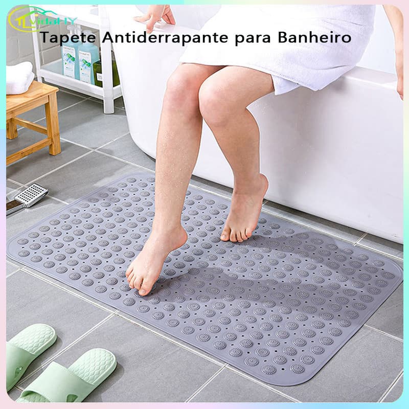 Tapete de banheiro, tapete de massagem para pés de banheiro, ventosa, antiderrapante e drenagem rápida-36x70cm