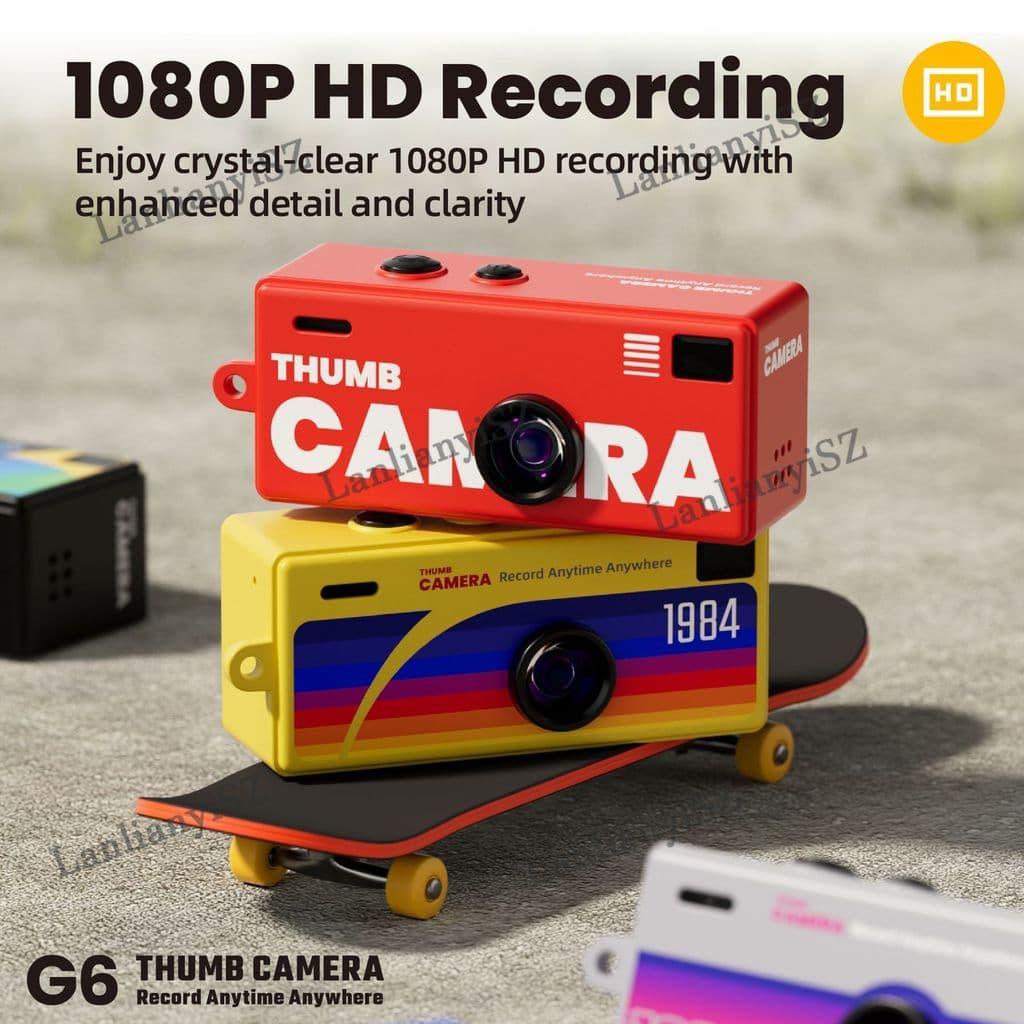 Ultra Mini Câmera De Polegar G6 De Alta Definição 1080P Grande Angular Pingente Portátil-Artefato