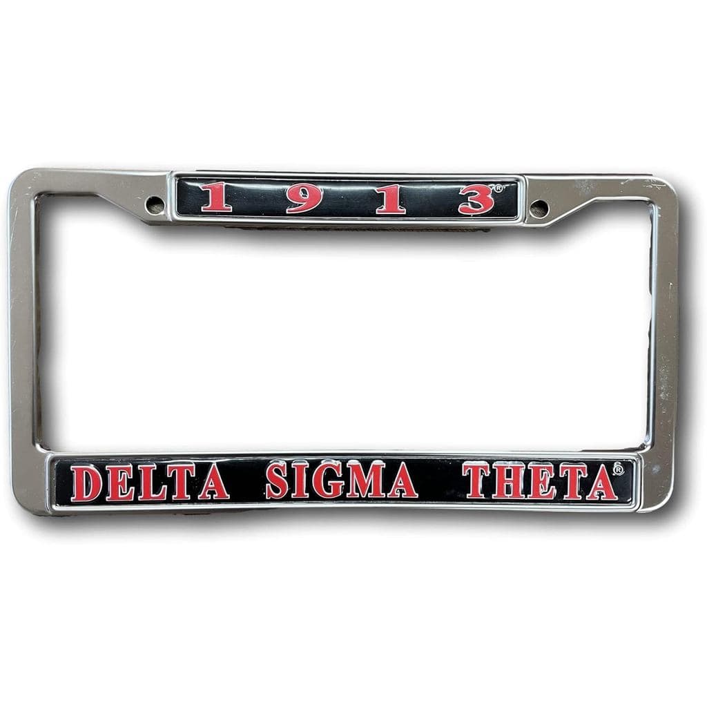 Placa de Licença Preta Delta Sigma Theta para Carro