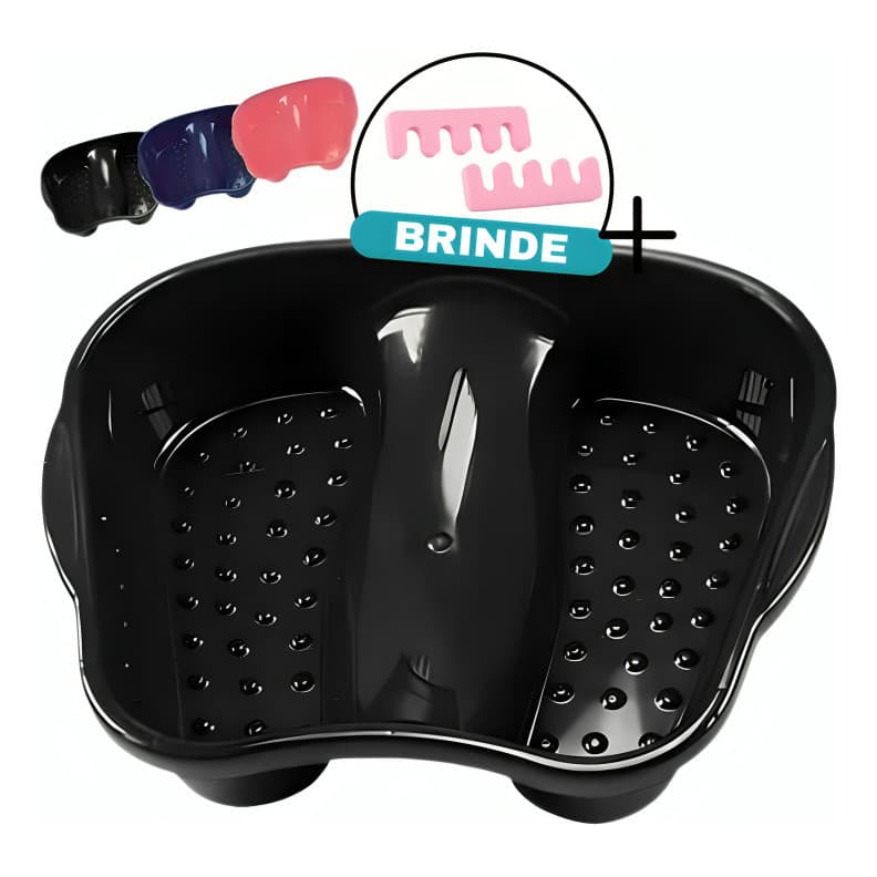 Bacia Anatômica Pedicure Spa Relaxamento Escalda Pés + Separador de Dedos Maior Conforto