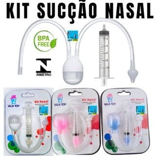 Kit Nasal Infantil – Aspirador Nasal + Seringa Higiene e Descongestão Segura para Bebê