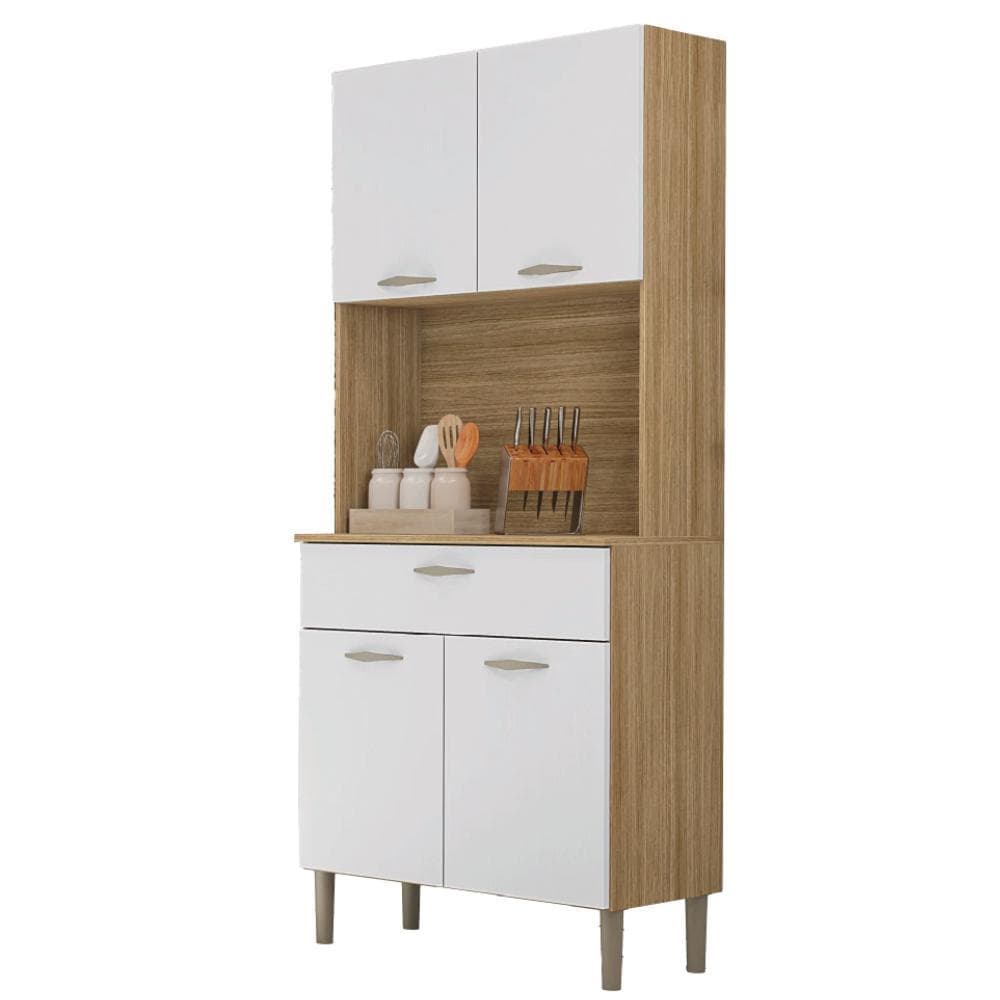 Armário de Cozinha Completa 4 Portas 1 Gaveta Cris Kit's Paraná