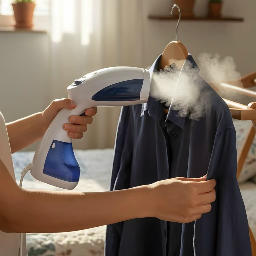 Vaporizador Portátil de Roupas 1200W – Steamer Manual com Jato Rápido, Tanque 200ml e Escova