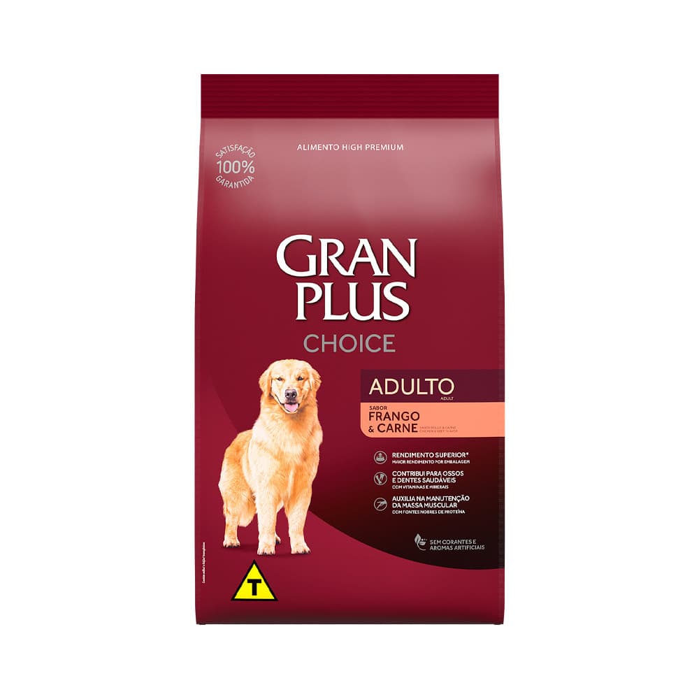 Ração GranPlus Choice Cão Adulto Frango Carne 10,1Kg