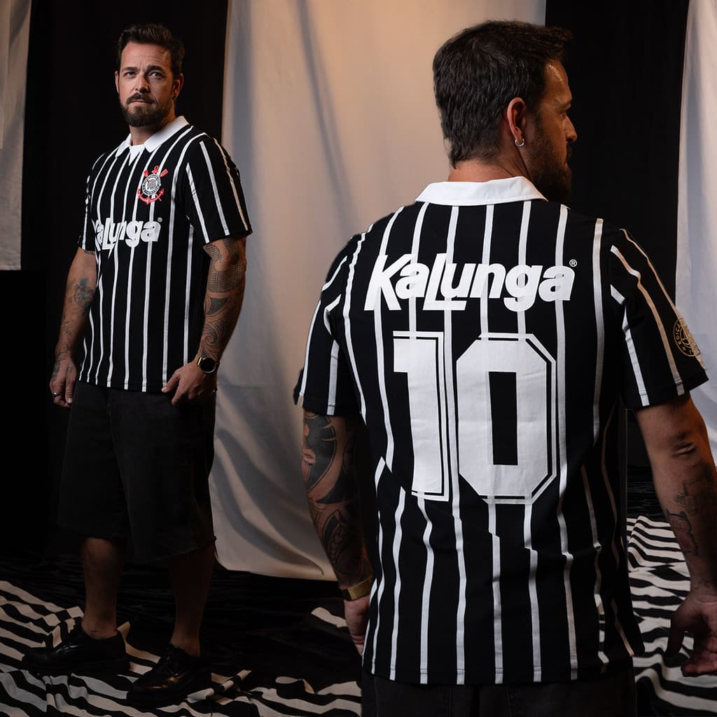 Camisa Corinthians Retrô Kalunga Neto 1990 nº 10 Masculina Oficial