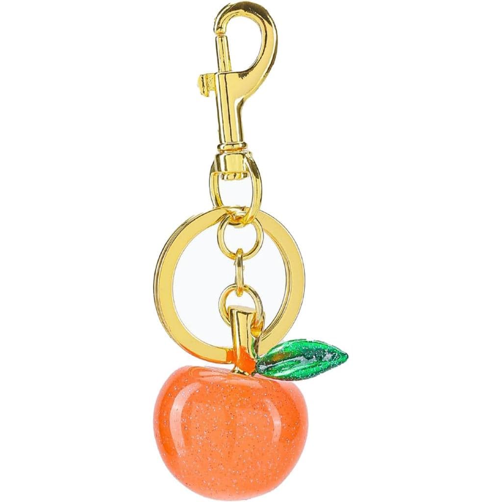 Kawaii Bonito Maçã Encantos Chaveiro Frutas Saco Para Bolsas Mochilas Laranja 3D Y2K Estética Bolsa Acessórios
