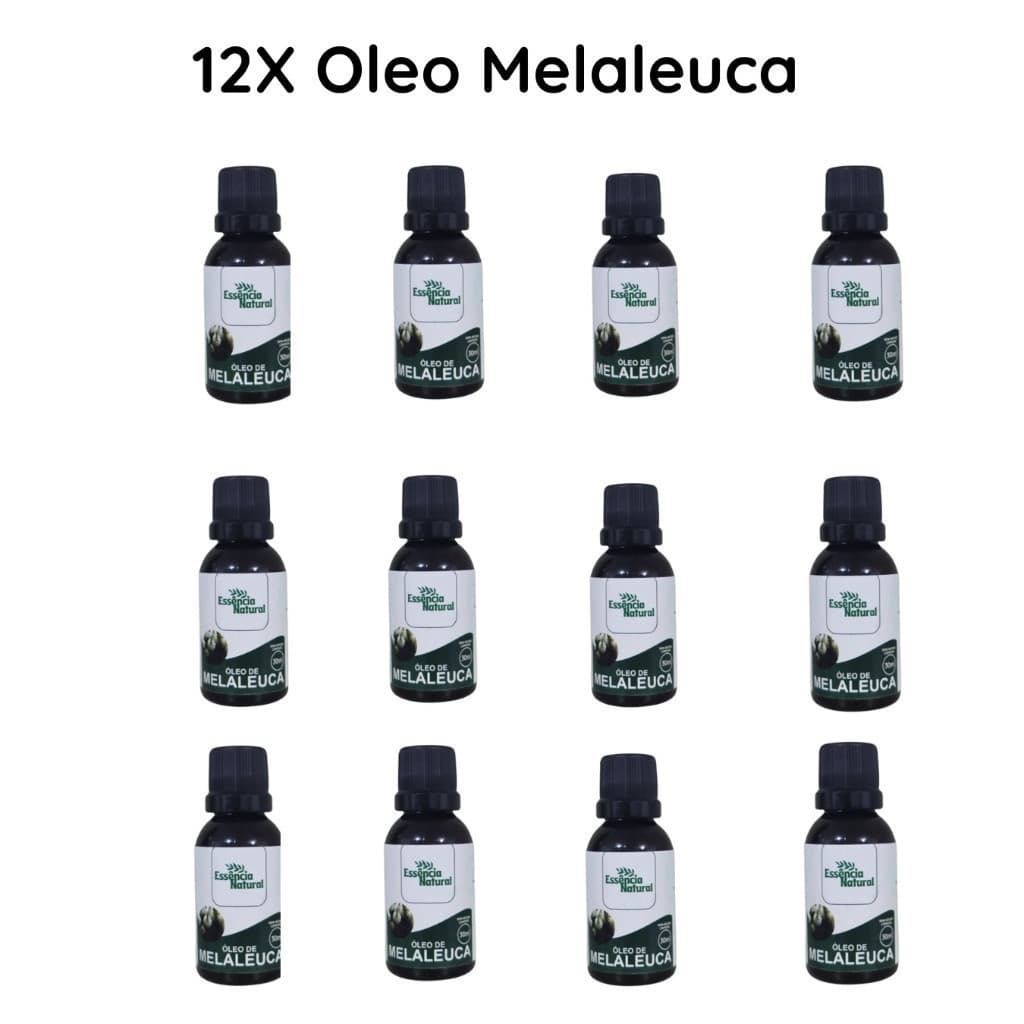 12x Óleo de Melaleuca 30ml (cada)  - Essência Natural - Produto 100% NATURAL | Antisséptico, Aromaterapia e Cuidados