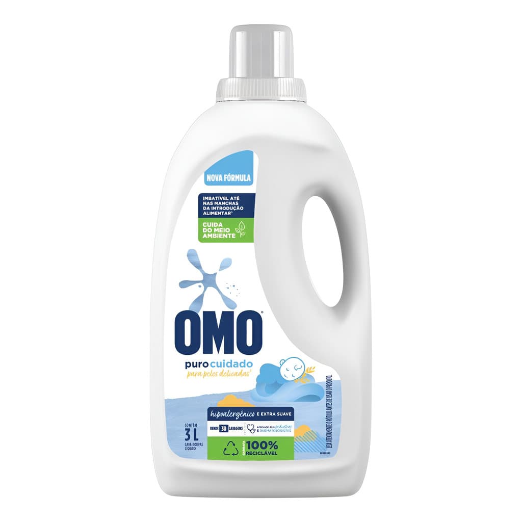 Omo Puro Cuidado Líquido - Galão - 3 L - Unidade - 1 - 1