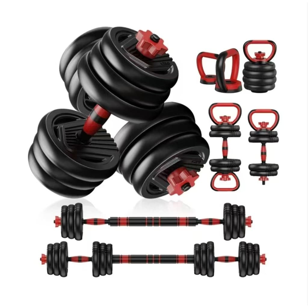20kg Halteres Barra Kettlebell 6 em 1 Peso Musculação treino em casa Equipamento Fitness