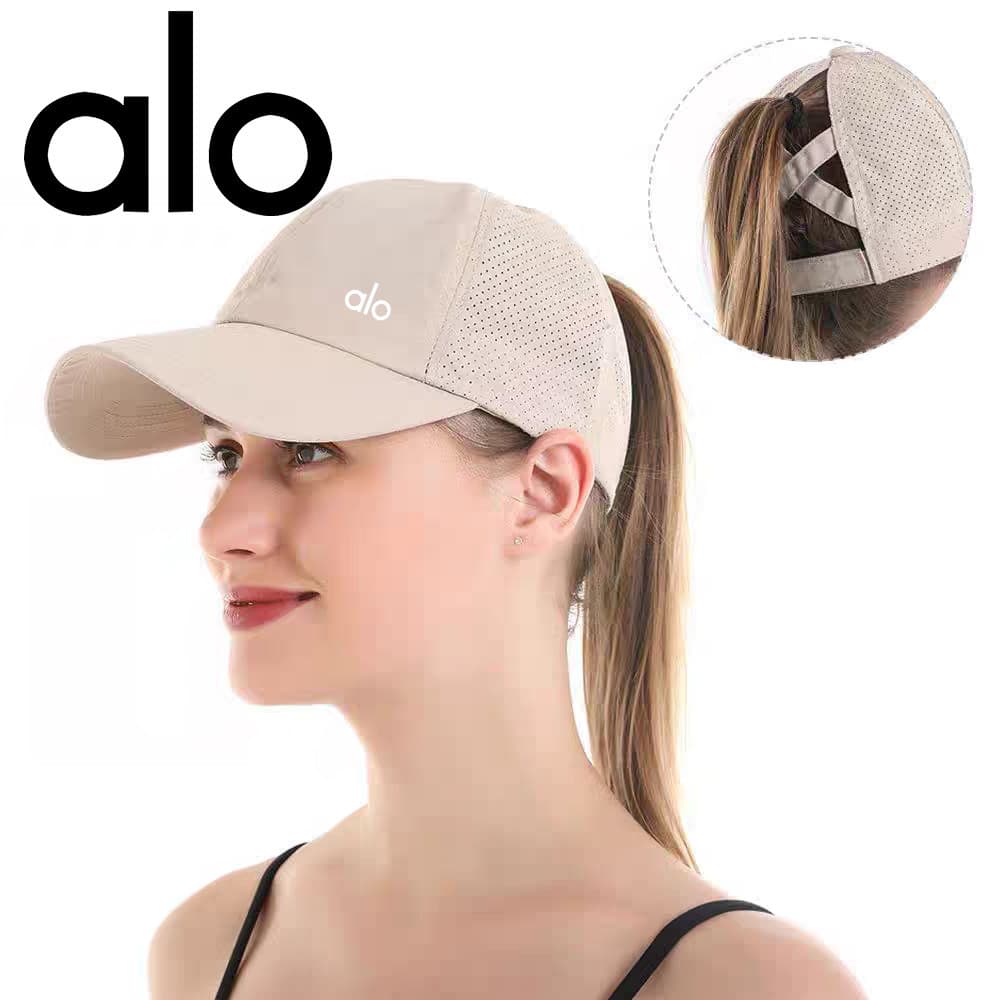 Boné De Beisebol A1o Feminino De Malha Cruzada Respirável – Meio Top De Secagem Rápida Para Passeios De Academia , Corri