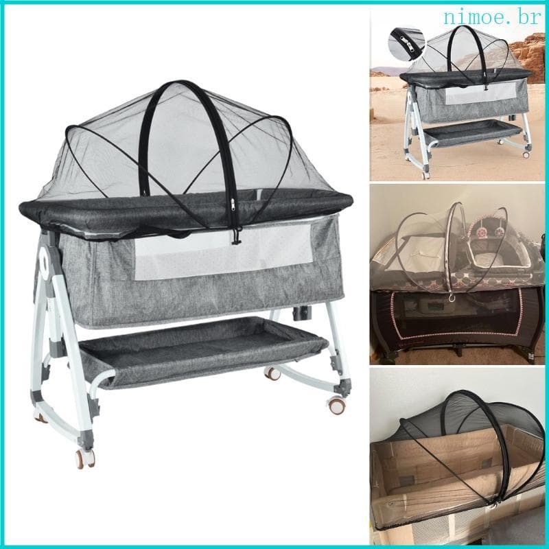 Nim Infantil Fly Net Multifuncional Portátil Berço Tenda Para Berços Oferece Espaço Descanso Seguro Casa Bebê E