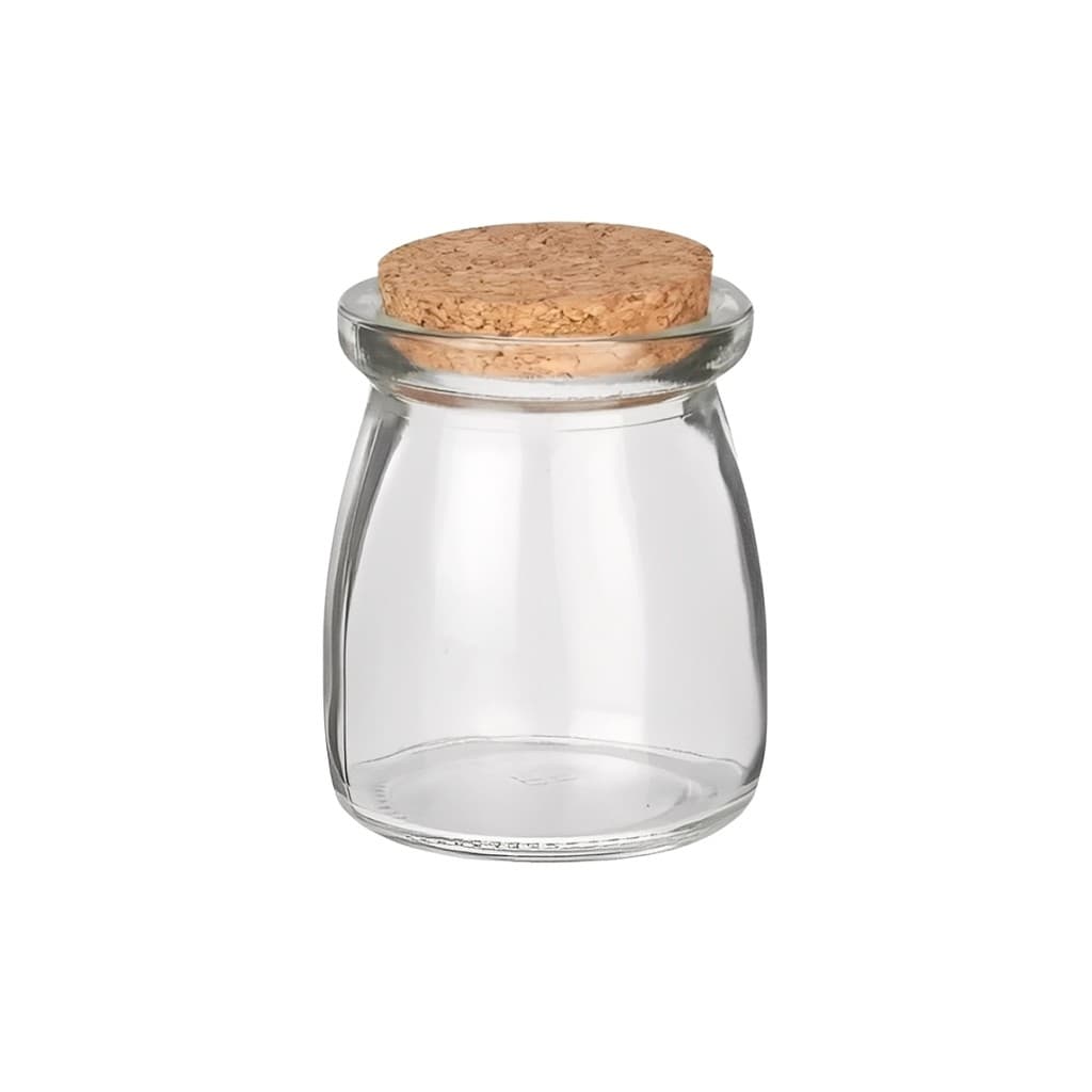 Kit 5 Potes de Vidro de Sais 100ml com Rolha para Armazenamento