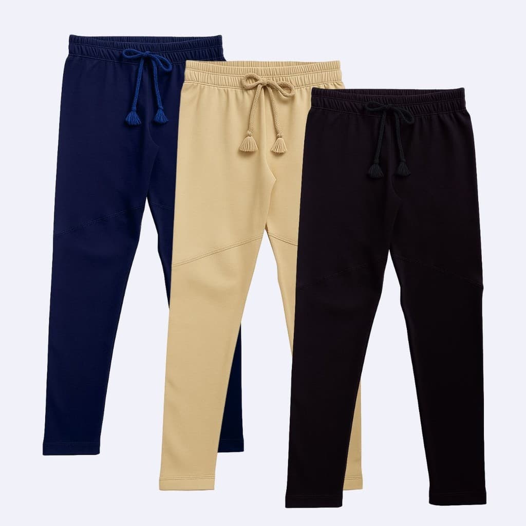 Kit 3 ou 2 Calças Legging Menina Básica Dia a Dia Escolar Cotton Algodão Confortável