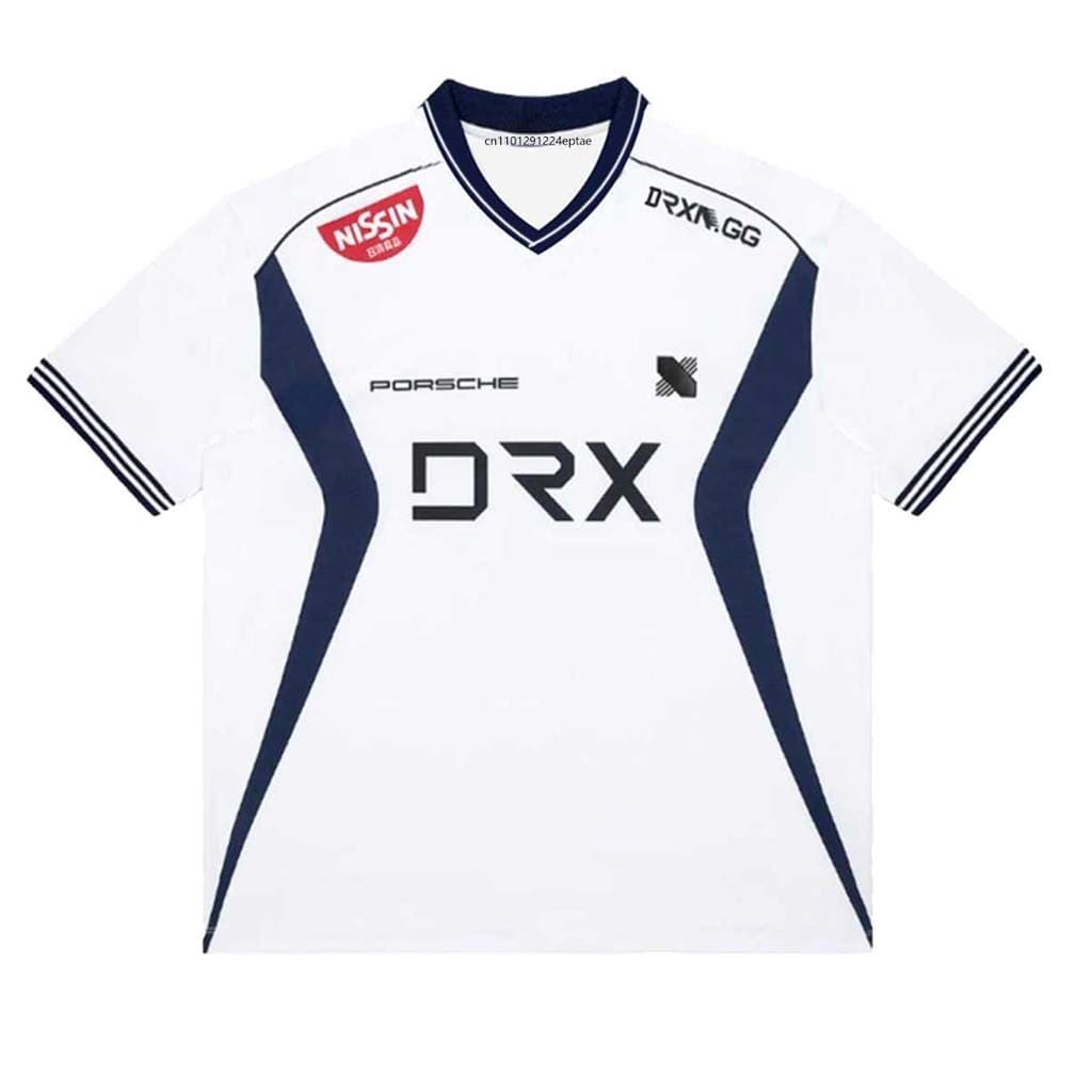 E-sports DRX 2025 Com Decote Em V Equipe Uniforme Fãs Impressão 3D Verão Respirável Camiseta Masculina Tops