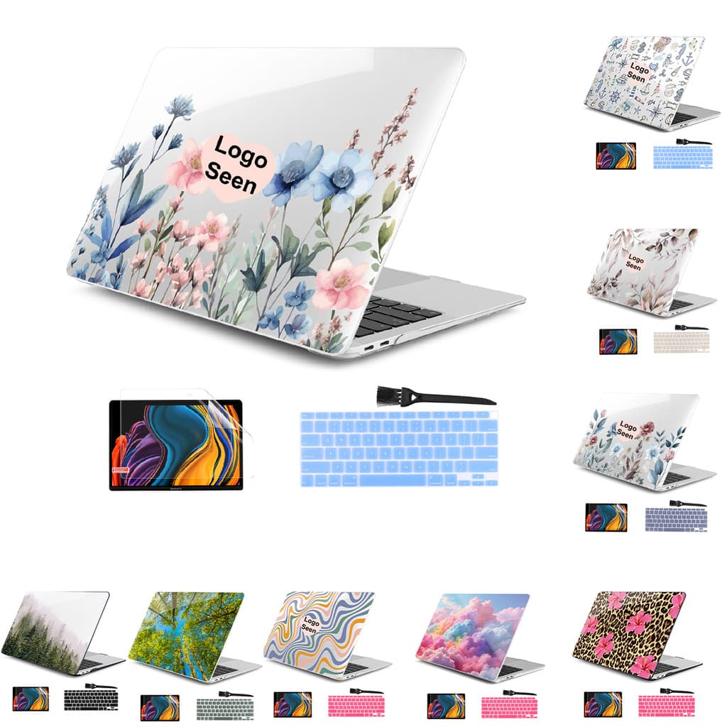 (Modelo Semua) Capa Floral Para Laptop MacBook Pro Air 15 " 16 13 " 14 " M5 M4 M3 M2 A3240 A3434 A2442 A3113 A2681 A2337