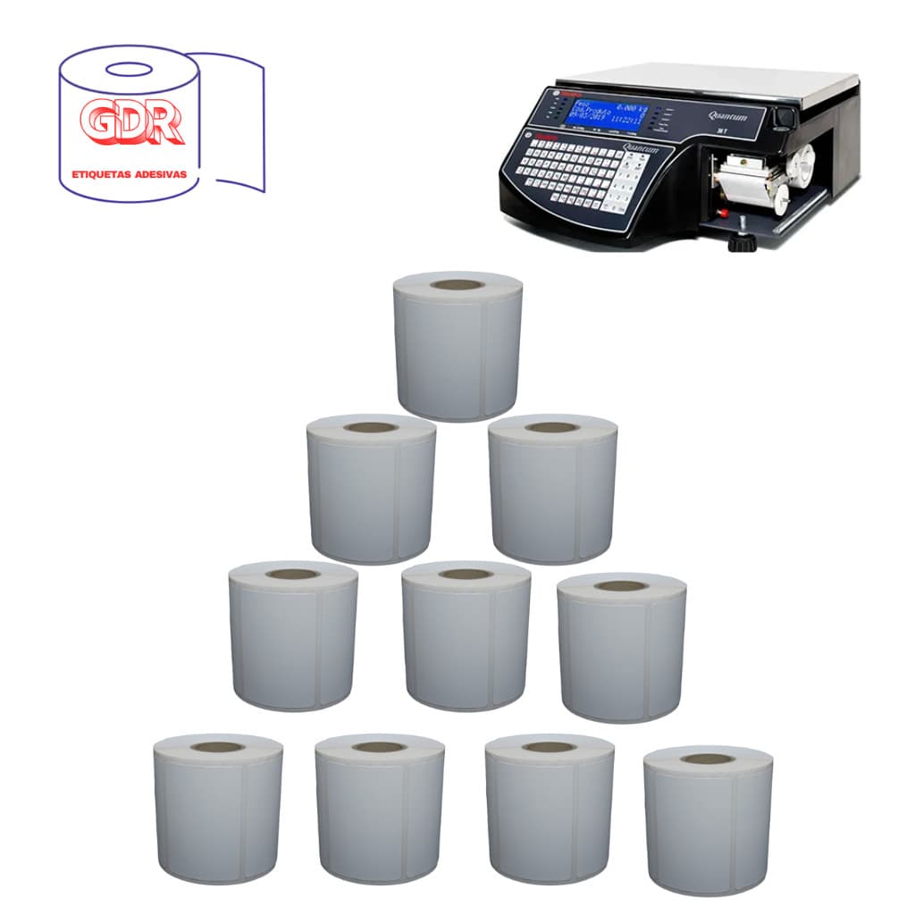 Etiqueta 60x40 Térmica - Caixa 10 Rolos - Balança Toledo, Filizola, Urano, Balmak, Urano, Ramuza