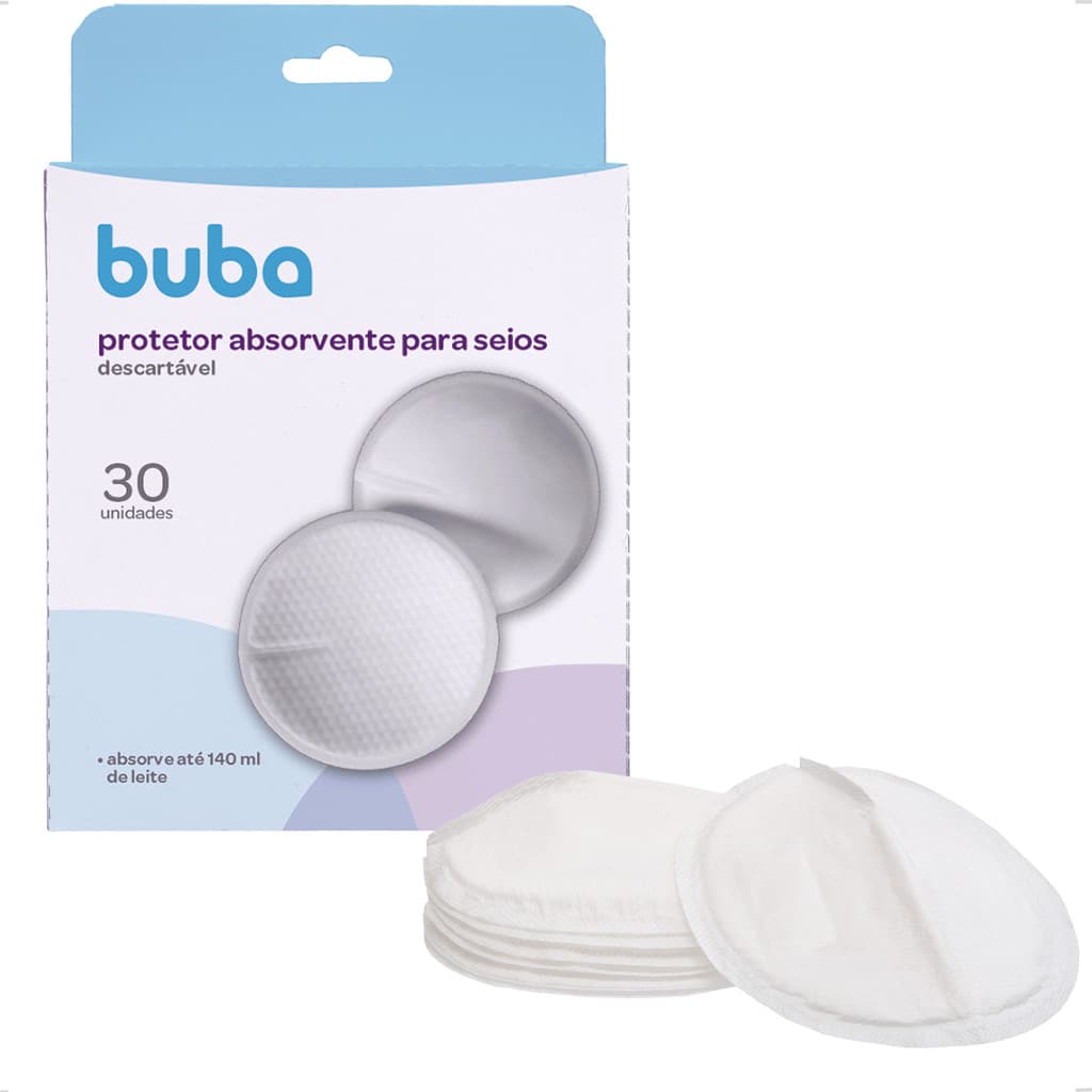 Kit 30 Protetor Absorvente Leite Seios Descartável Seio Amamentacao Lactante Discreto Atoxico Buba
