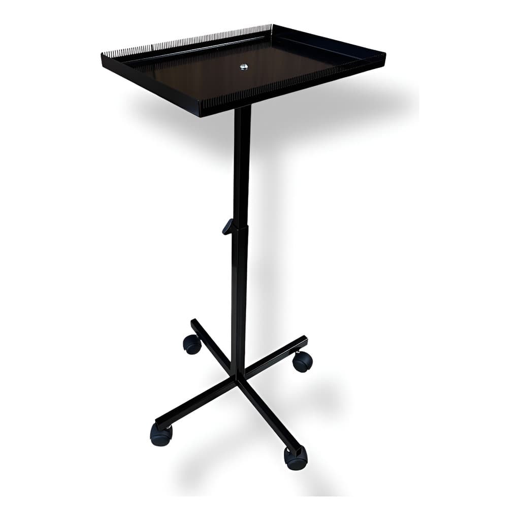 Carrinho Auxiliar P/ Coloração Mega Hair C/ Regulagem Altura cabelo cuidados especiais Cor Preta