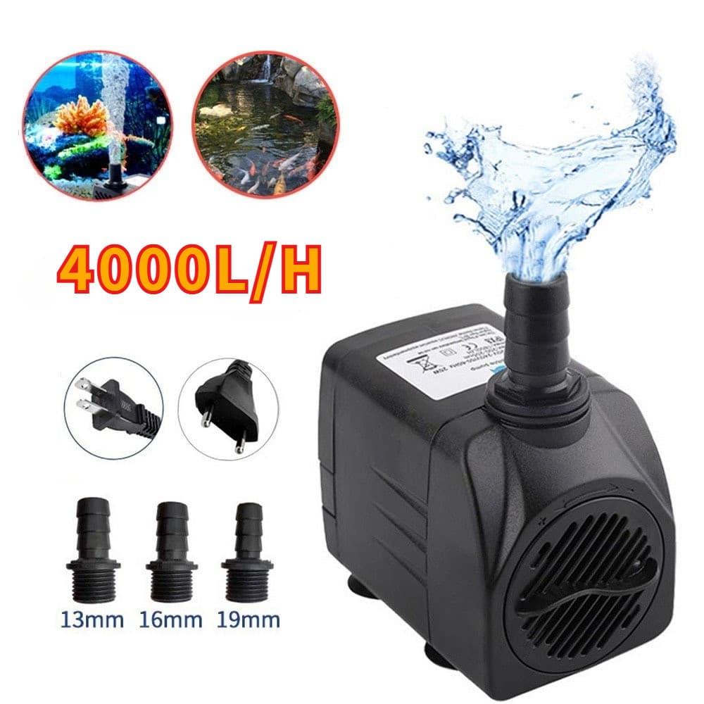 Bomba Submersa 4000L/h para Lagos, Aquários e Fontes - Altura 2m-4m, 25W/35w/80w 110V/220V C/nf-e