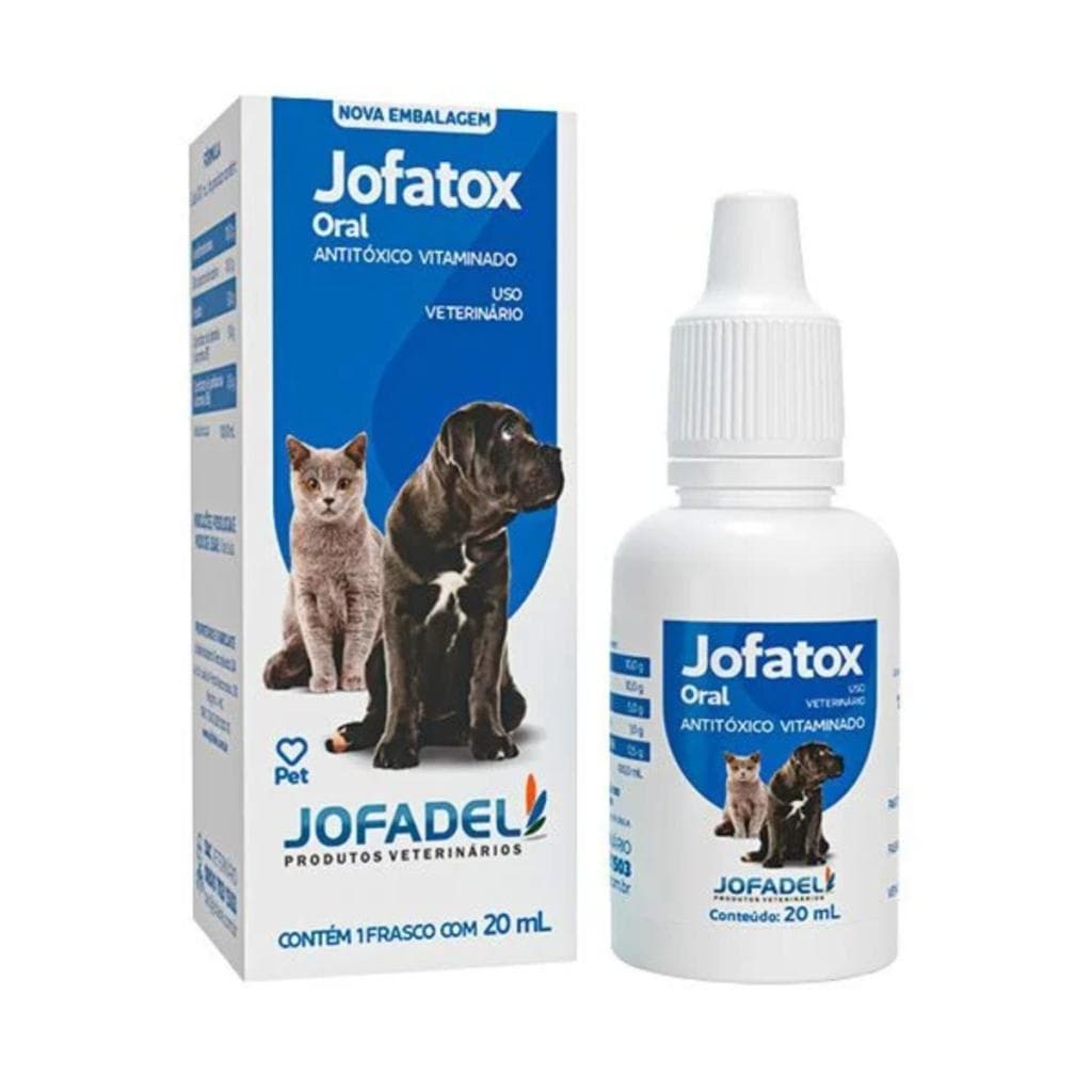 Jofatox Oral Antitóxico Cães e Gatos - 20 Ml
