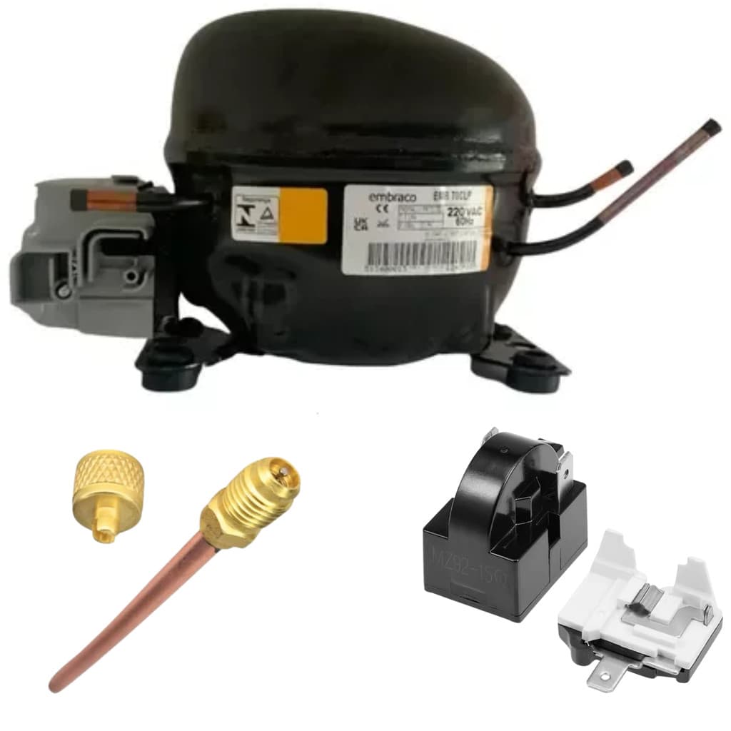 Compressor 220v 1/5 EMR70CLP R600 Original Refrigerador Geladeira Brastemp Brm56 Crm44 Bre57 -Consul