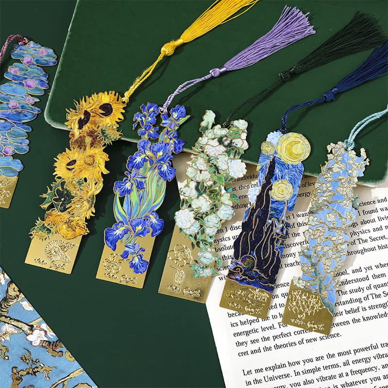 Lindo Marcador De Metal Para Pintura Com Borlas , Suporte Página De Livro De Estudante