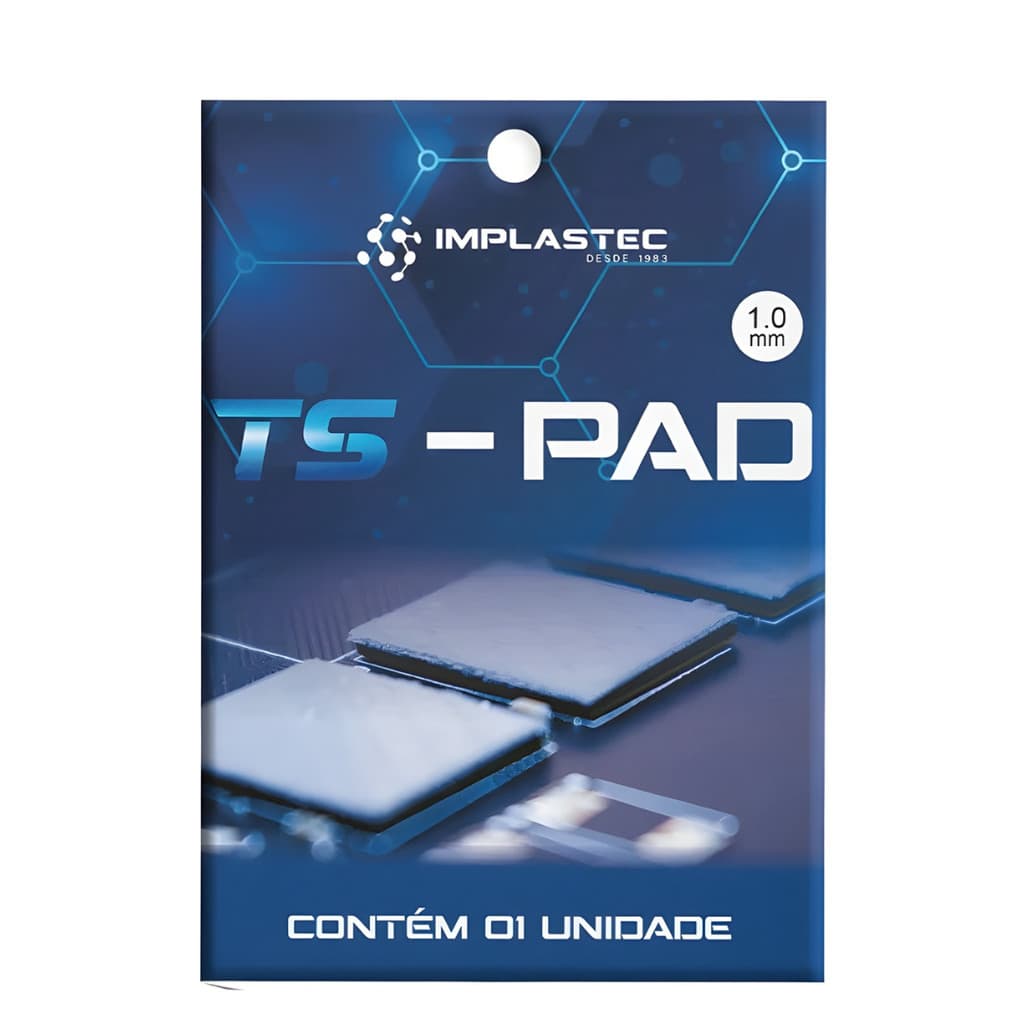 Fita Pasta Térmica Thermal TS-PAD 1.0mm X 100 X 100 Mm