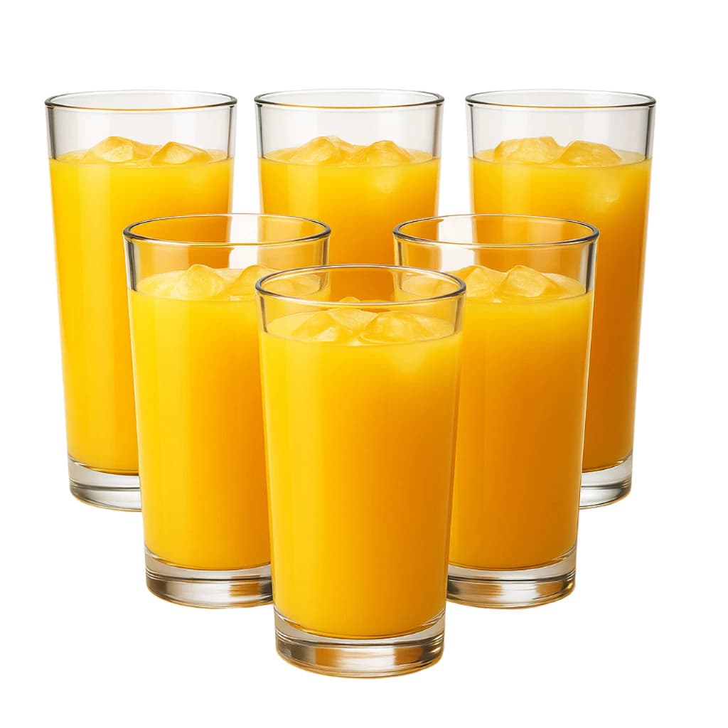 CONJUNTO 6 COPOS EM VIDRO LONG DRINK 255ML BEBIDAS SUCOS E REFRIGERANTES