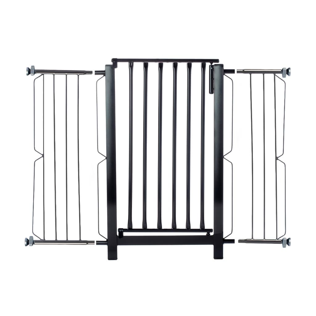 Grade e portão para cachorro bebê pet, vãos de 101cm a 105cm - Preto