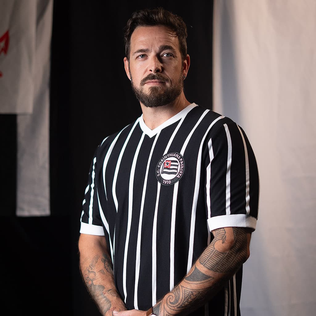 Camisa Corinthians Listrada 1910 Retrô Masculina