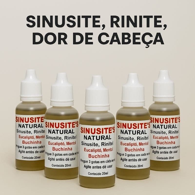 5 - Unidades de Solução Nasal - Uso Nasal 20ml - Envio Rápido.