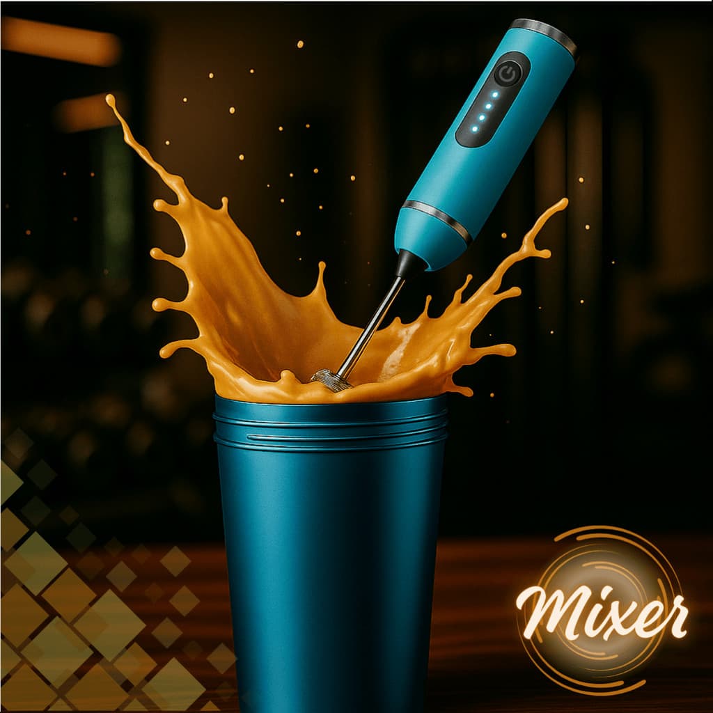 Mini Mixer Recarregavel Batedor Eletrico Portatil Para Cafe Chocolate e Bebidas