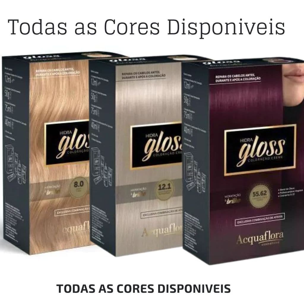 Coloração Hidra Gloss Escolha Sua Cor - Acquaflora