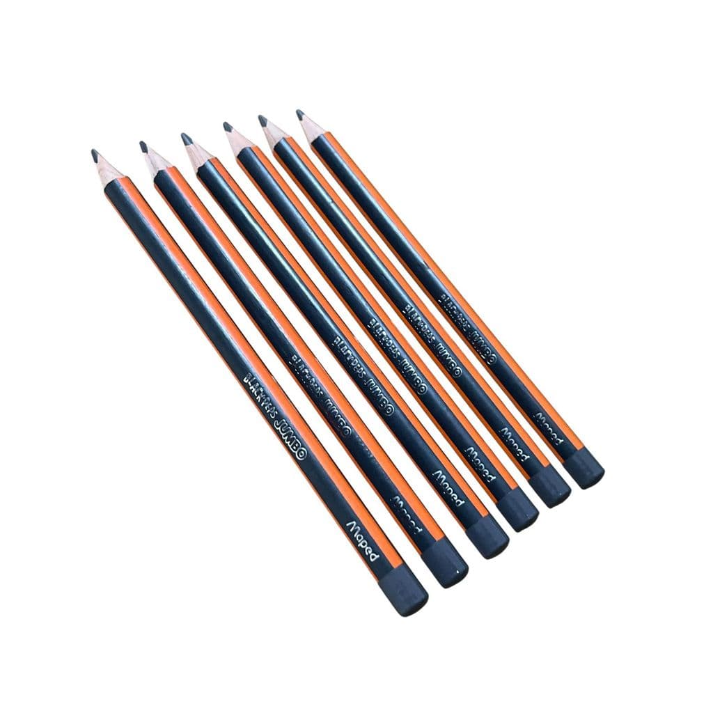 Kit Com 6 Lápis Grafite Black Peps Classic Jumbo Hb - Maped