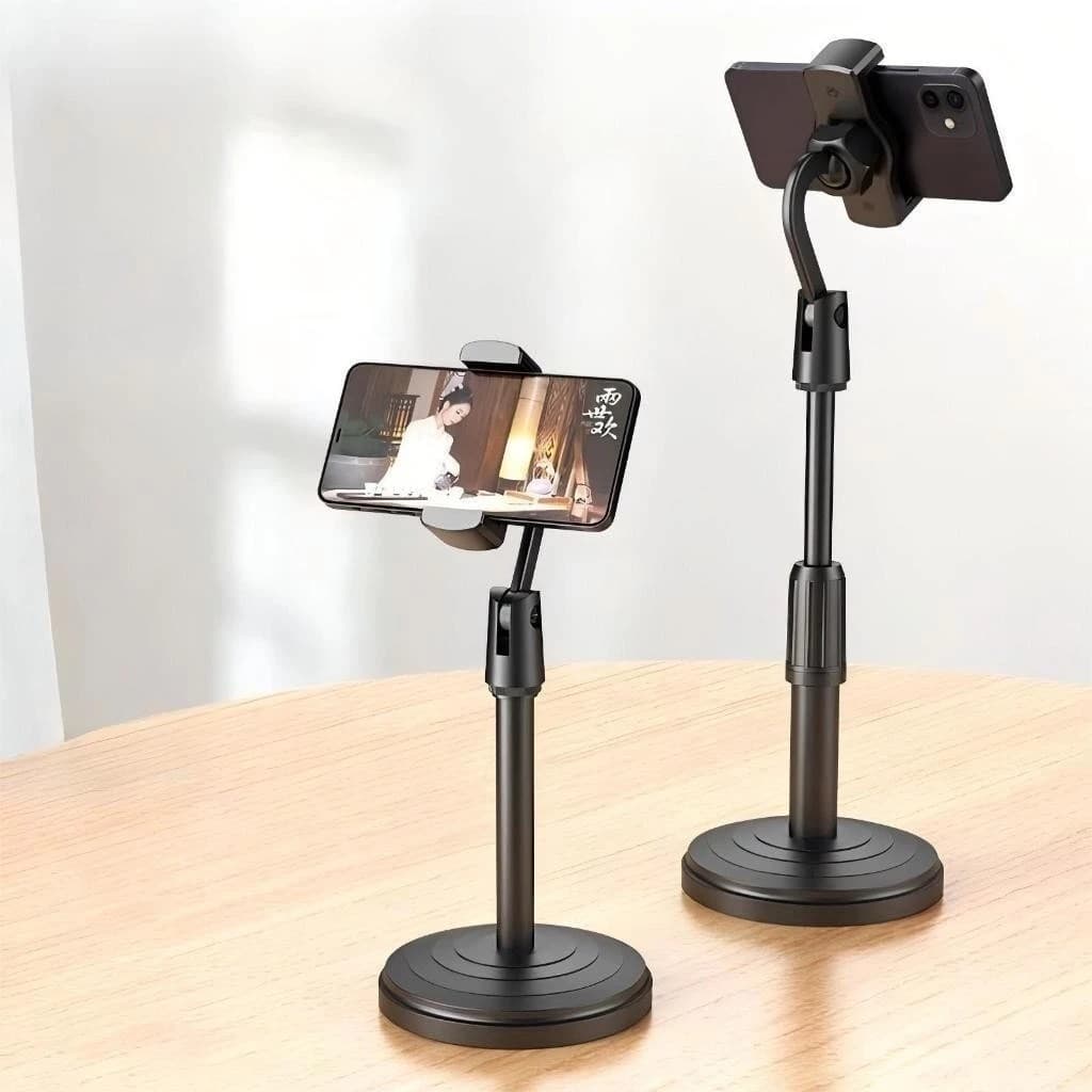Suporte de Mesa para Celular Altura Ajustável Ângulo de 360º Universal e Prático