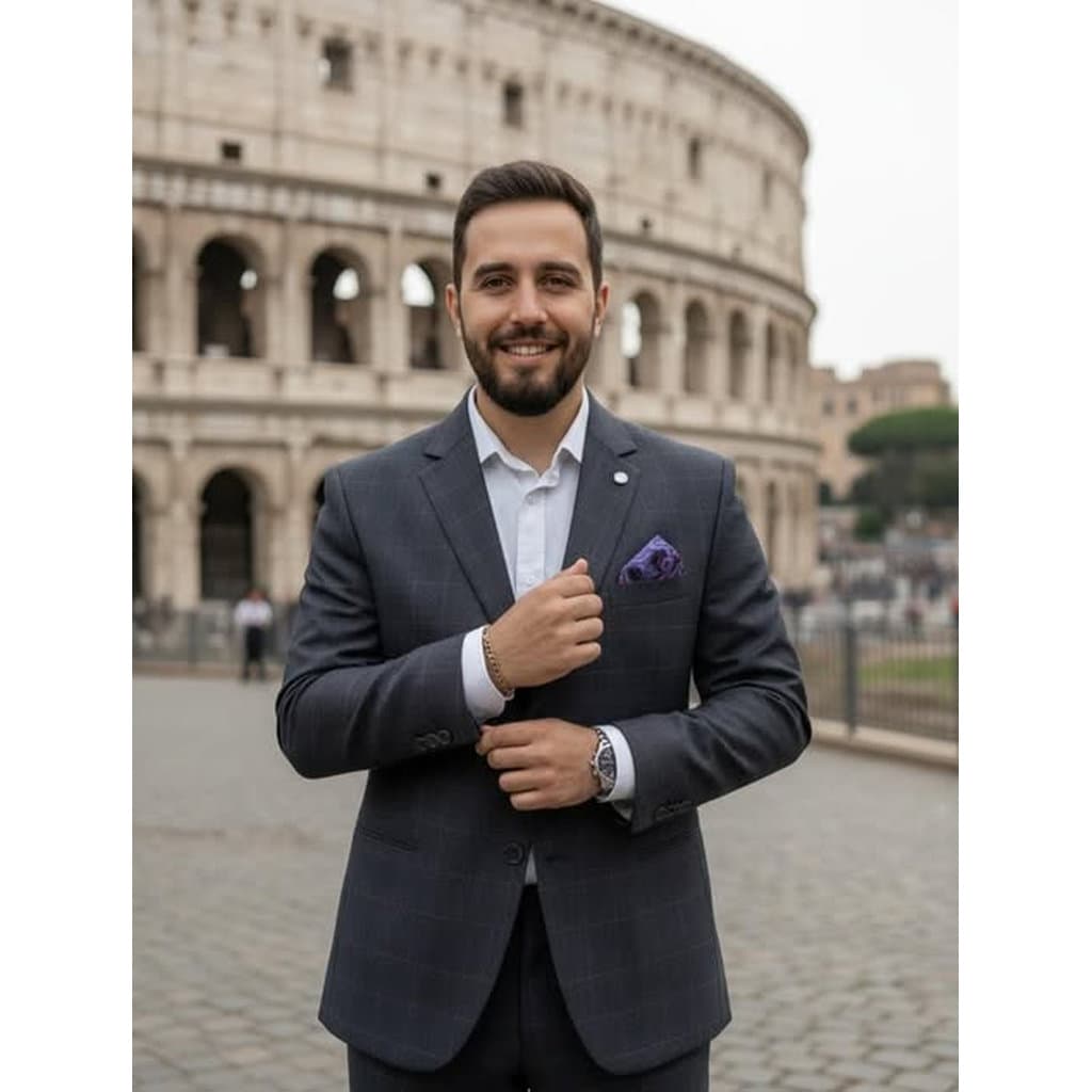 Terno Azul Marinho Xadrez Slim Alfaiataria Luxo Príncipe De Gales Paletó+Calça