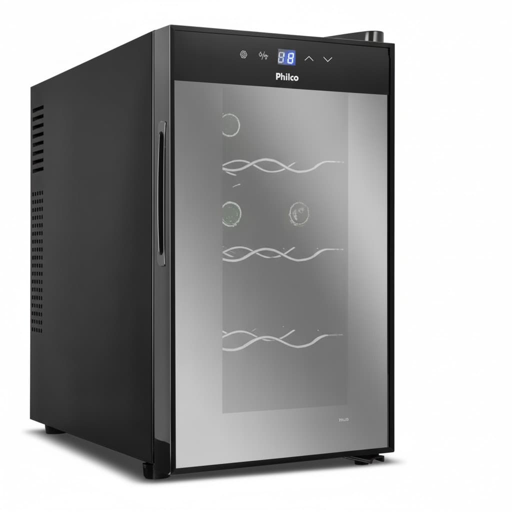 ADEGA P/8 GARRAFAS C/DISPLAY DIGITAL PAD8E BIVOLT PHILCO