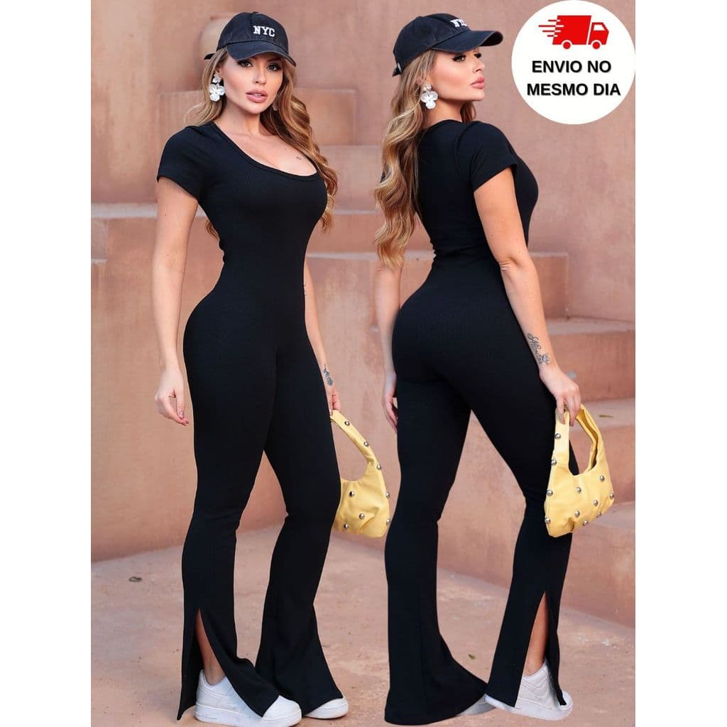 Macacão Feminino Manga curta Virginia Longo gringa Anaruga | 🚚ENVIO IMEDIATO