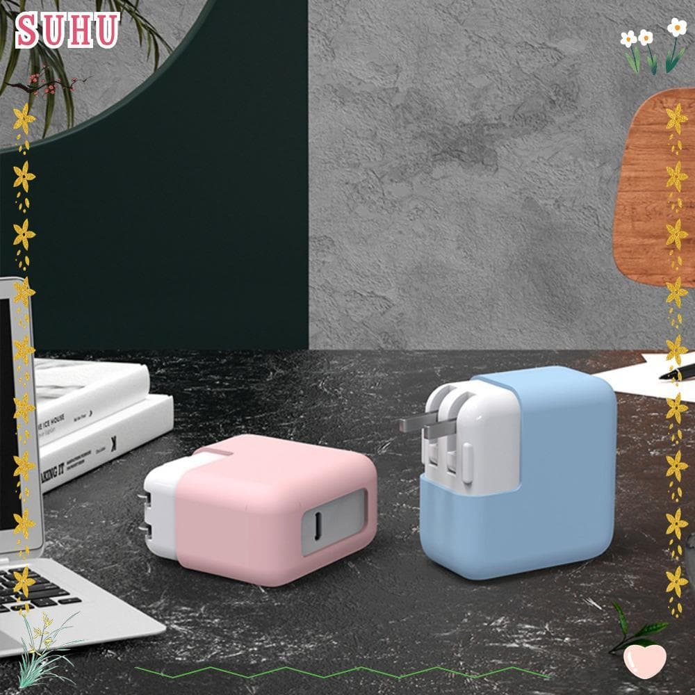 Adaptador De Energia SUHU , Capa Elástica Anti-Queda De Silicone , Carregador De 30 W/45 À Prova De Poeira Para